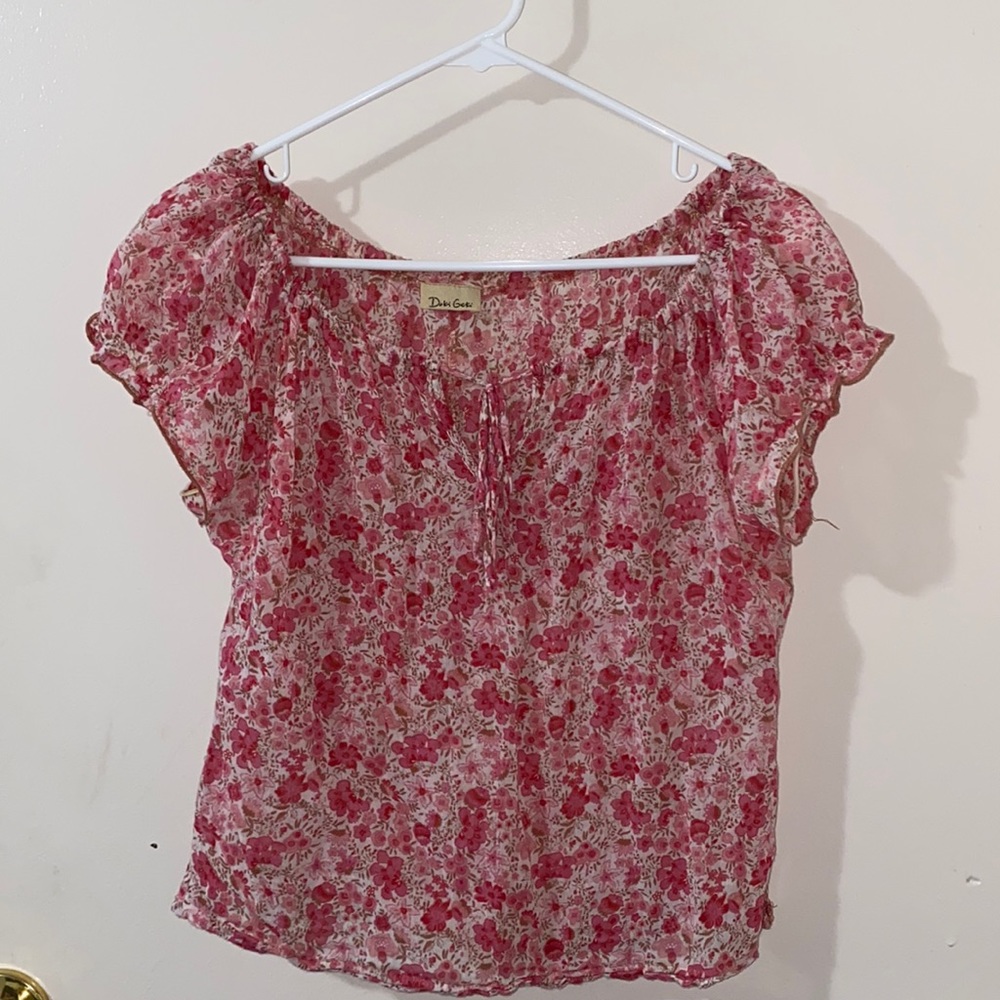 Small Pink Floral Blouse